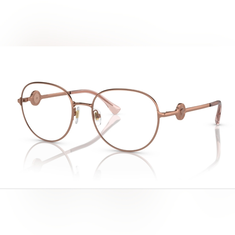 New Versace 1288 1412 - Rose Gold Eyeglasses Frames Oval 54-18-140 mm